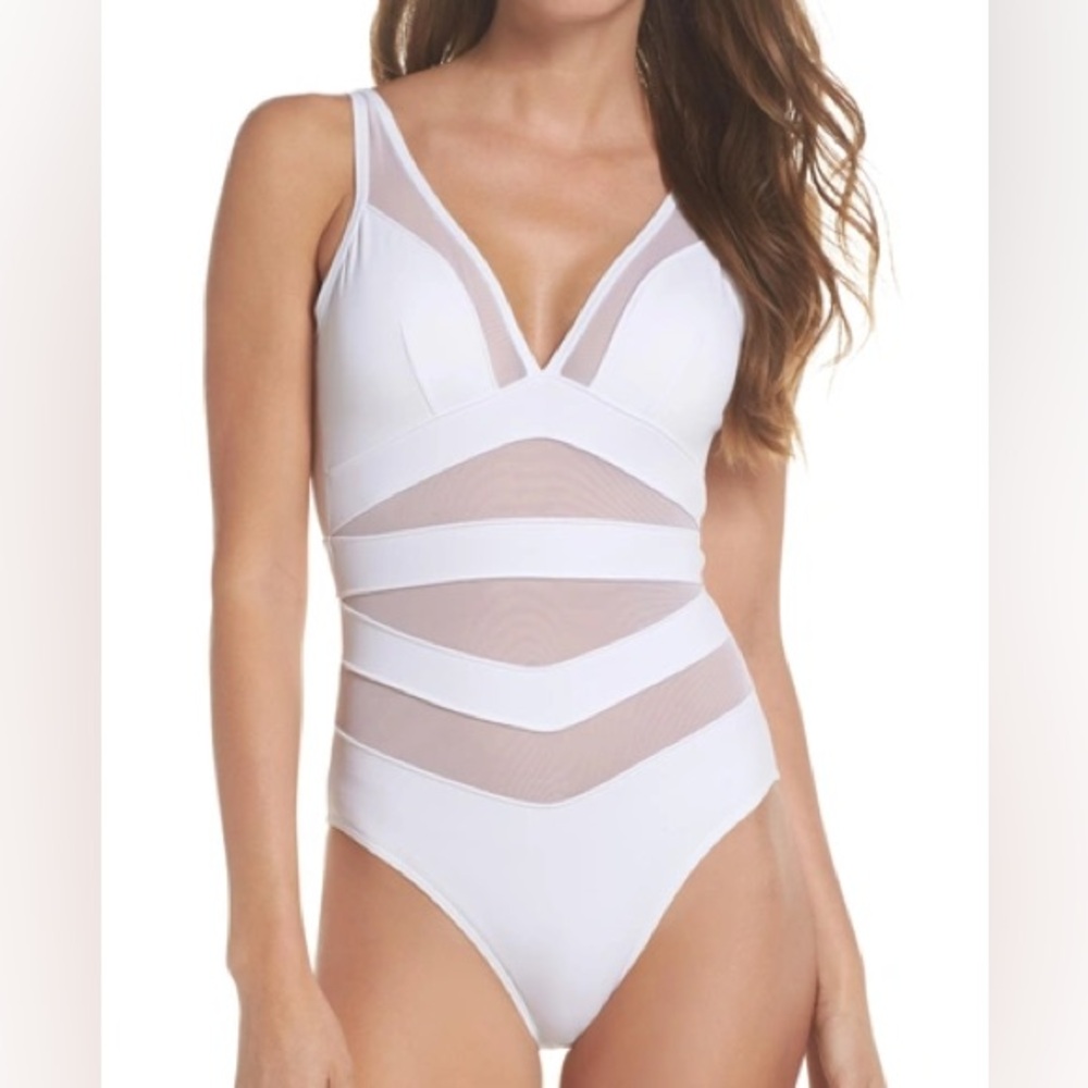TED BAKER Illiana‎ Mesh Detail One-Piece Swimsuit